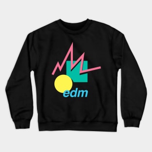 EDM – Retro 90s Vaporwave Pattern Crewneck Sweatshirt